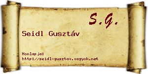 Seidl Gusztáv névjegykártya