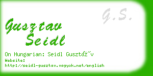 gusztav seidl business card